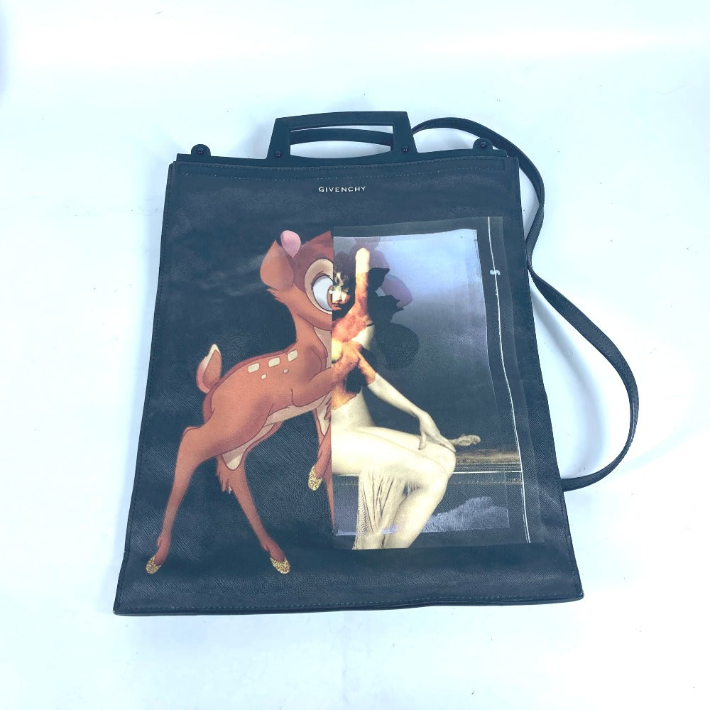 GIVENCHY Disney Bambi 2-Way Handbag/Tote/Shoulder Bag in Black, PVC/Leather, Unisex