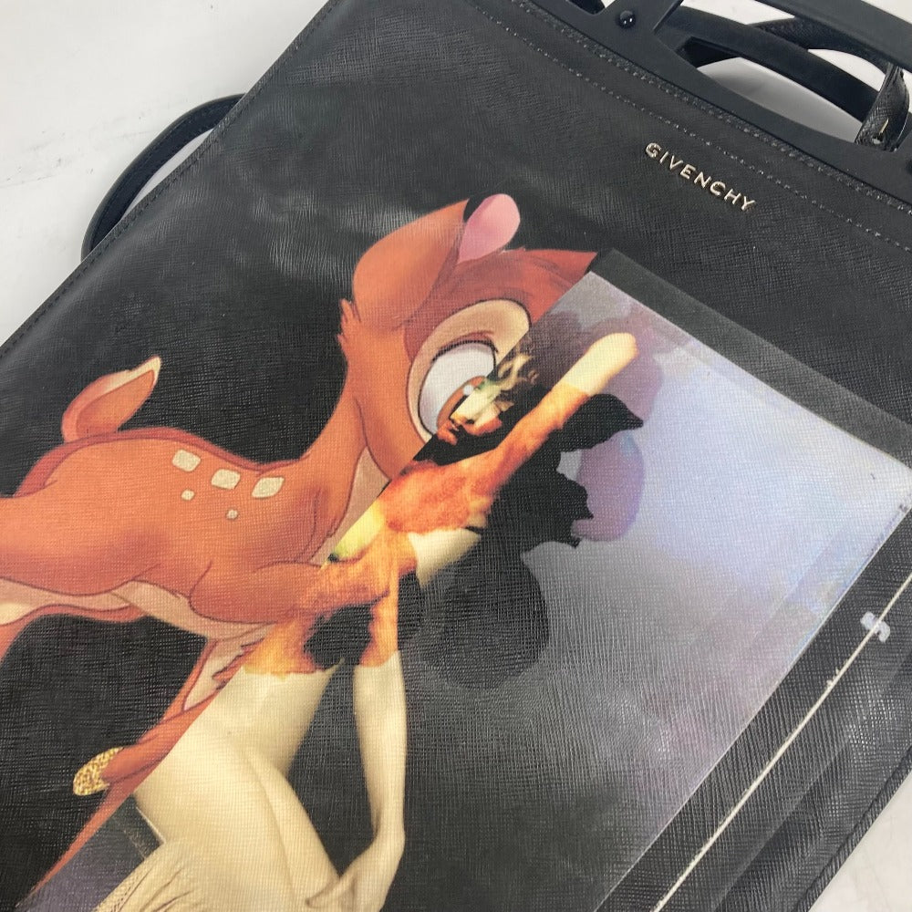 GIVENCHY Disney Bambi 2-Way Handbag/Tote/Shoulder Bag in Black, PVC/Leather, Unisex