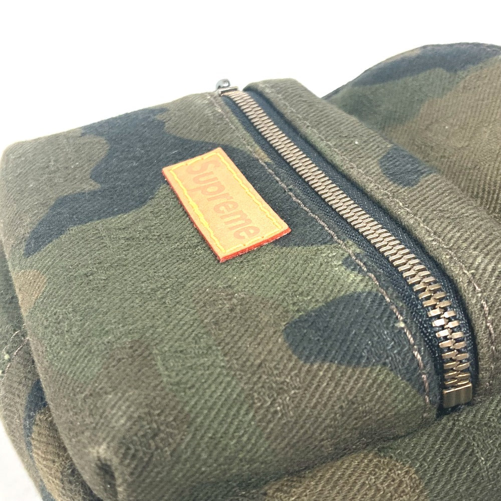 LOUIS VUITTON M44201 supreme シュプリーム コラボ アポロ バックパック ナノ バッグチャーム リュックサック カモフラ キーホルダー キャンバス ユニセックス グリーン
