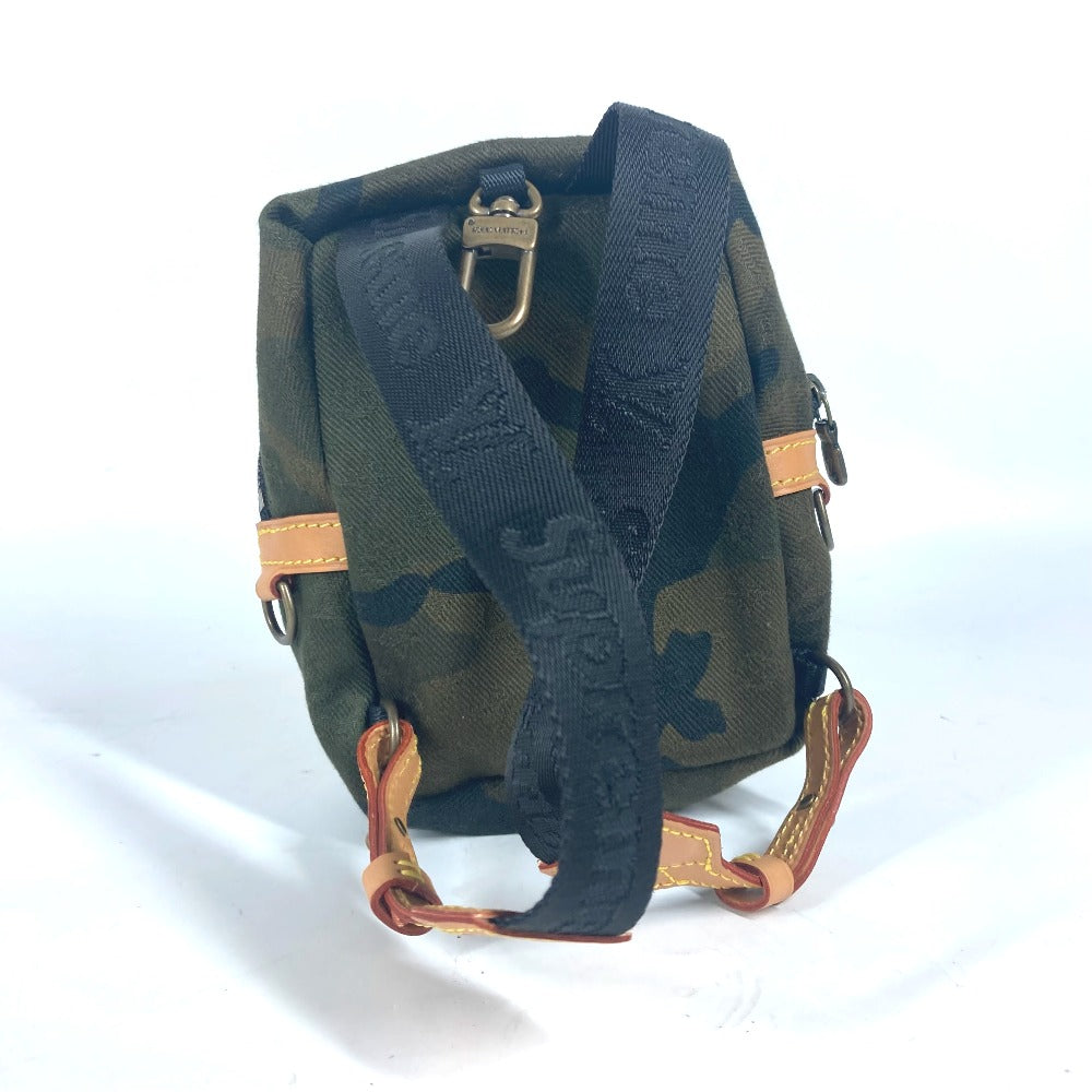 LOUIS VUITTON M44201 supreme シュプリーム コラボ アポロ バックパック ナノ バッグチャーム リュックサック カモフラ キーホルダー キャンバス ユニセックス グリーン