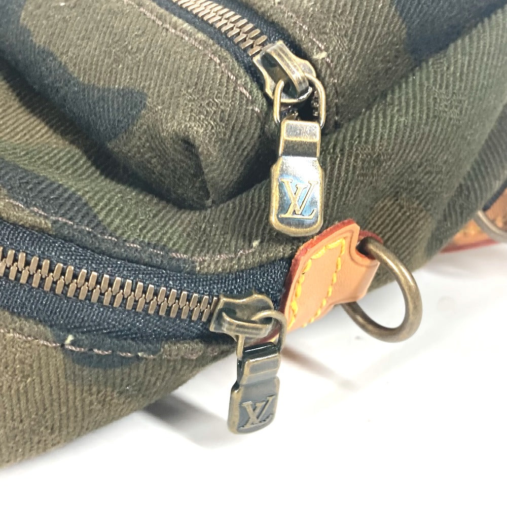 LOUIS VUITTON M44201 supreme シュプリーム コラボ アポロ バックパック ナノ バッグチャーム リュックサック カモフラ キーホルダー キャンバス ユニセックス グリーン