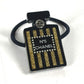 CHANEL 17A Logo perfume bottle design rhinestone glitter CC CC Mark Hair Accessories Hair rubber Plastic Black/Gold Used