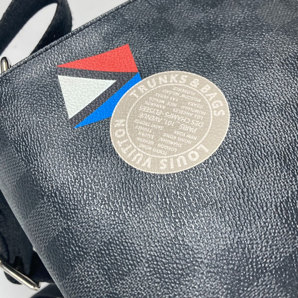 LOUIS VUITTON N41054 ダミエグラフィット ステッカーズ ディストリクトPM カバン 斜め掛け フラップ ショルダーバッグ ダミエグラフィットキャンバス ユニセックス ブラック