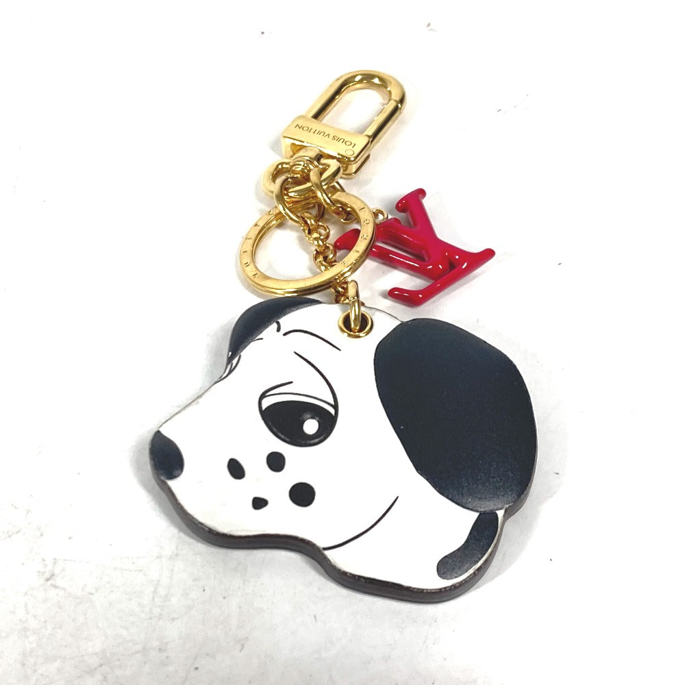 LOUIS VUITTON M01967 犬 ダルメシアン キーホルダー・アニモグラム ドッグ バッグチャーム キーホルダー レザー ユニセックス ホワイト