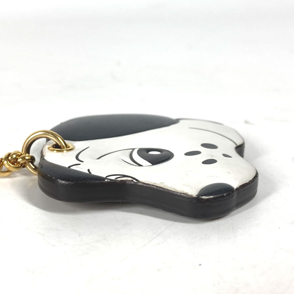 LOUIS VUITTON M01967 犬 ダルメシアン キーホルダー・アニモグラム ドッグ バッグチャーム キーホルダー レザー ユニセックス ホワイト