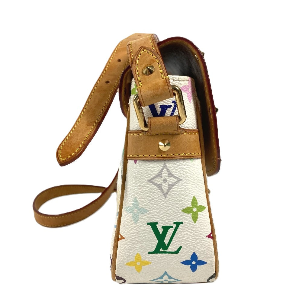 LOUIS VUITTON M92661 モノグラムマルチカラー ソローニュ カバン 肩掛け フラップ ショルダーバッグ モノグラムマルチカラーキャンバス レディース ブロン ホワイト