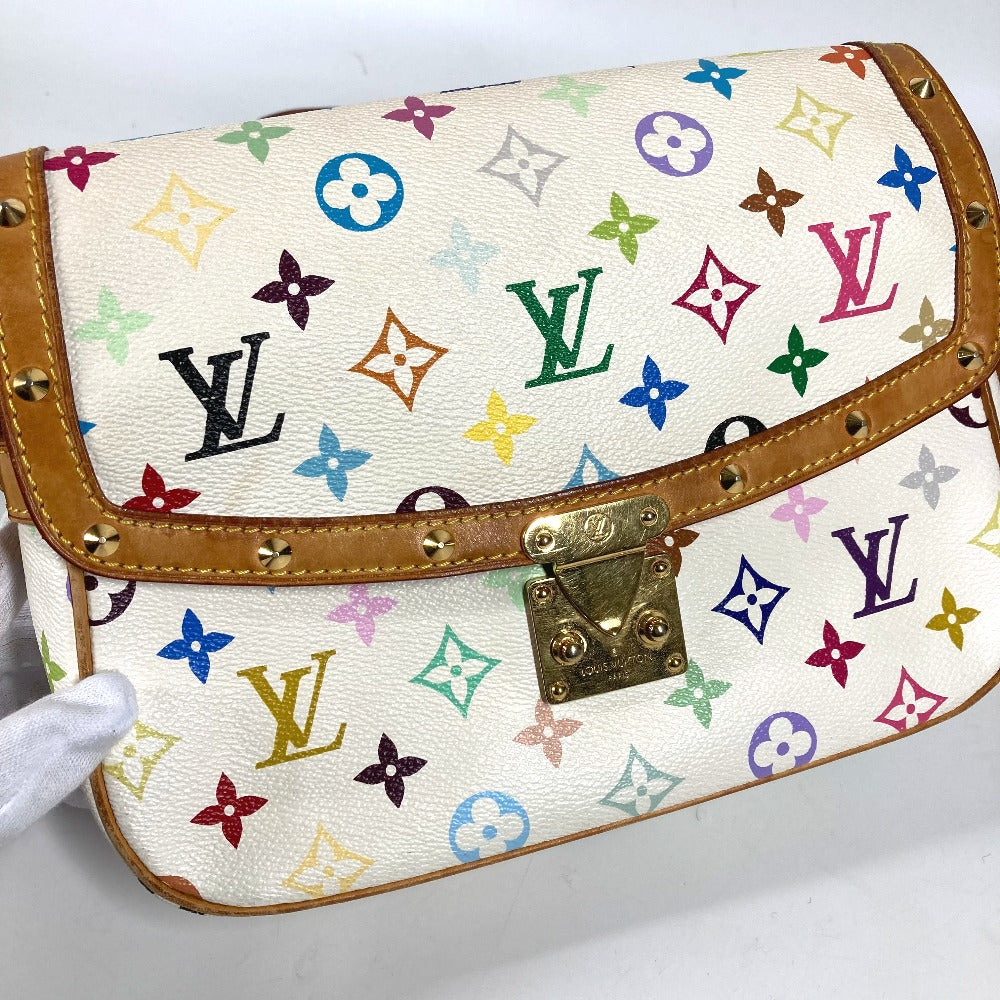 LOUIS VUITTON M92661 モノグラムマルチカラー ソローニュ カバン 肩掛け フラップ ショルダーバッグ モノグラムマルチカラーキャンバス レディース ブロン ホワイト