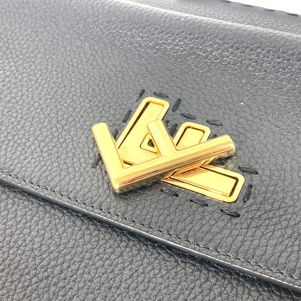 FENDI 7VA462 カバン ハンドバッグ トートバッグ ブリーフケース ダブルフェイス セレリア FFターンロック ラップトップバッグ ビジネスバッグ レザー ユニセックス ブラック