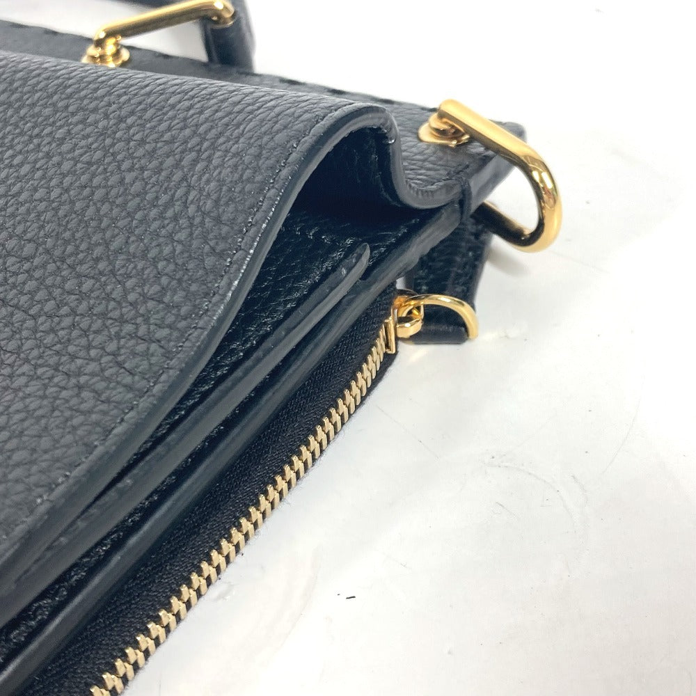 FENDI 7VA462 カバン ハンドバッグ トートバッグ ブリーフケース ダブルフェイス セレリア FFターンロック ラップトップバッグ ビジネスバッグ レザー ユニセックス ブラック