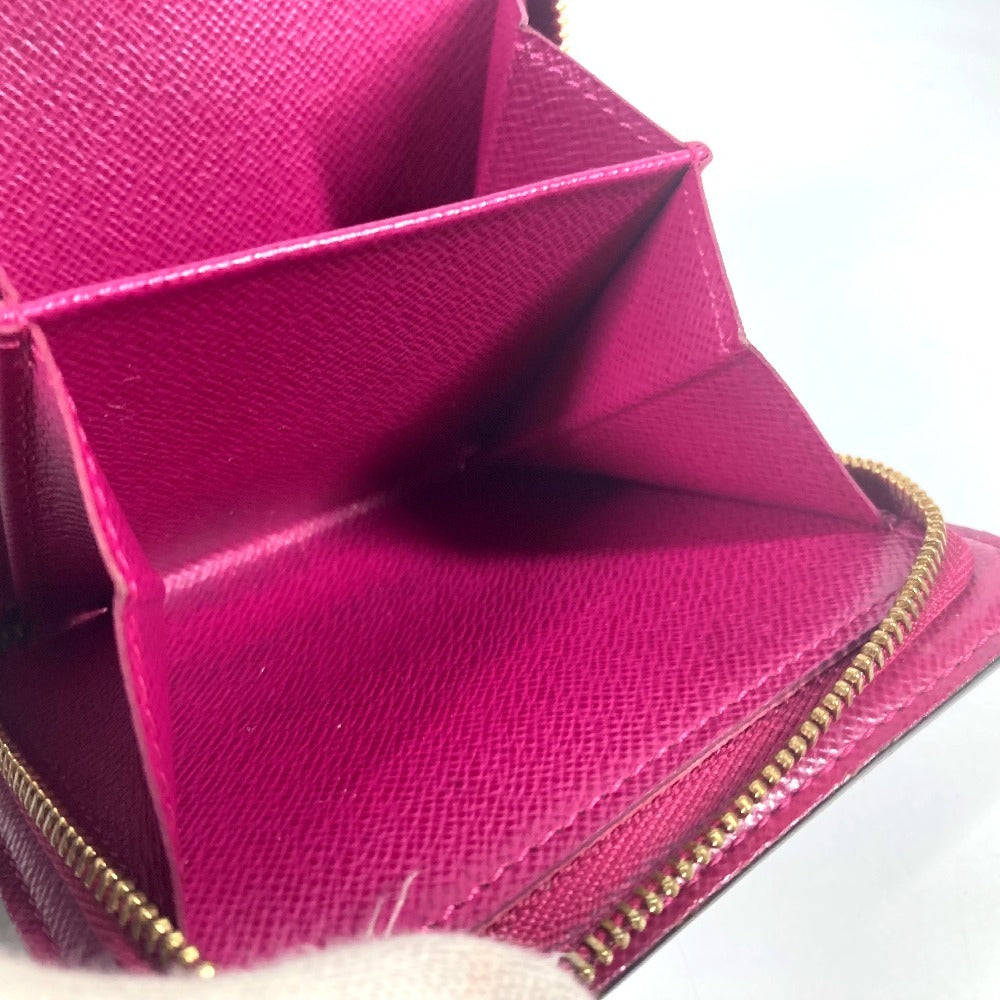 LOUIS VUITTON M95188 Monogram Perforated Compact Zip Wallet, Bi-fold Wallet, Monogram Canvas, Unisex, Fuchsia Pink