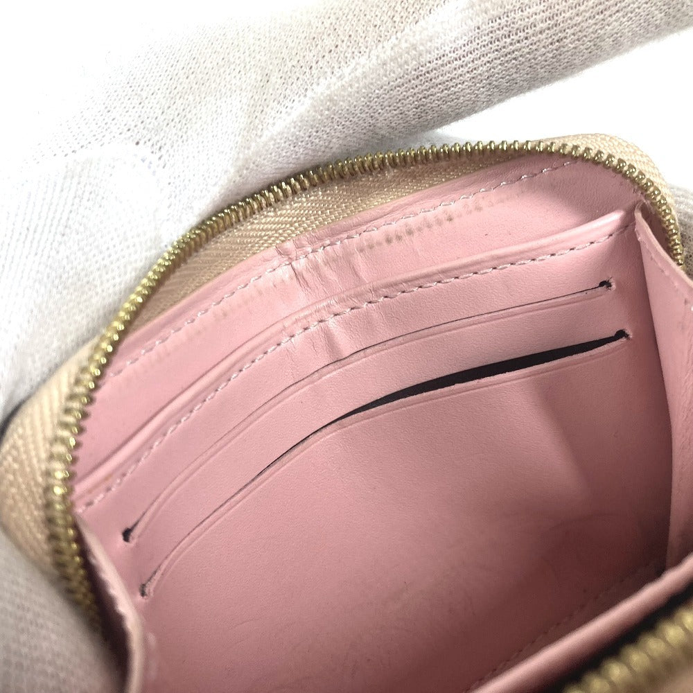 LOUIS VUITTON M58066 MonogramVernisRayures zip-around coin purse Wallet Coin Compartment Stripe coin purse MonogramVernis Beige/pink Used