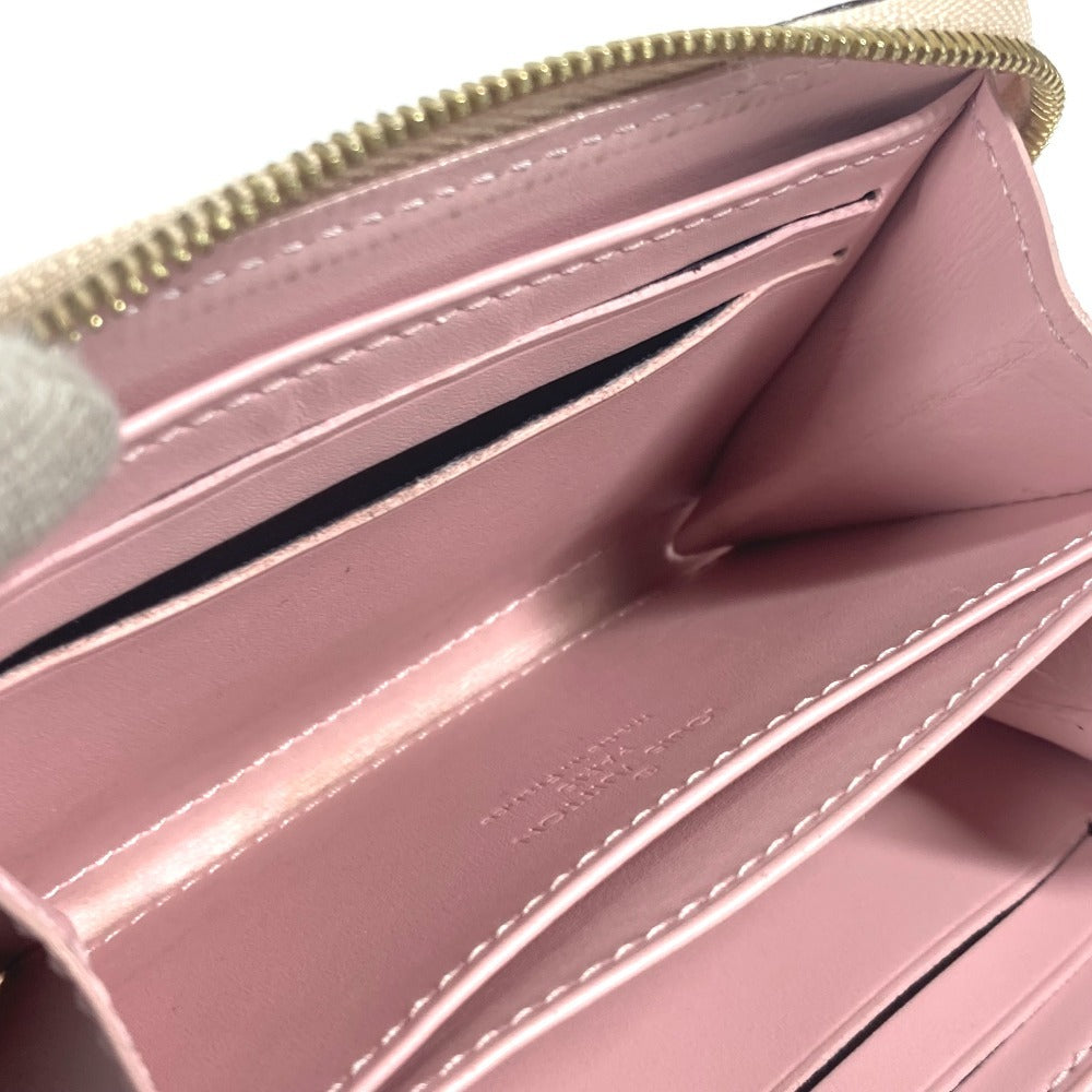 LOUIS VUITTON M58066 MonogramVernisRayures zip-around coin purse Wallet Coin Compartment Stripe coin purse MonogramVernis Beige/pink Used