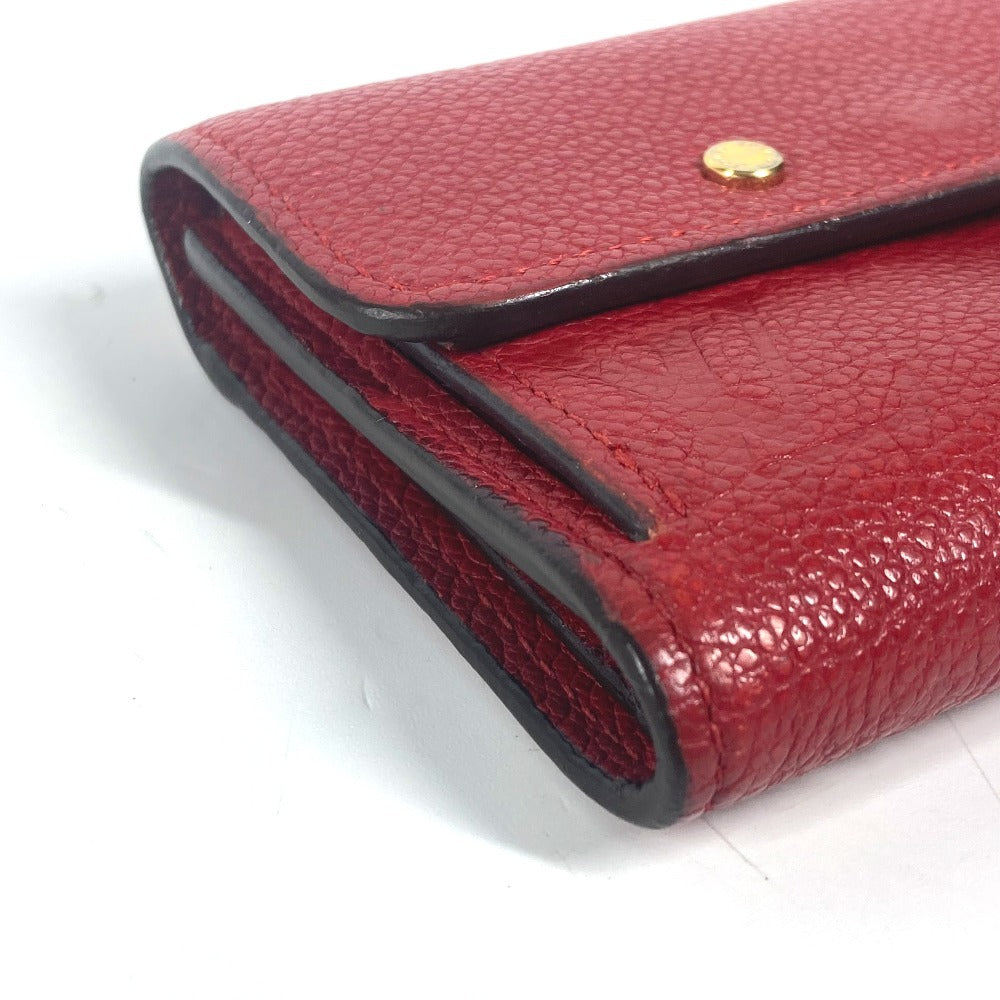 LOUIS VUITTON M62185 モノグラムアンプラント ポルトフォイユ ポンヌフ コンパクト コンパクトウォレット 財布 3つ折り財布 モノグラムアンプラントレザー レディース スリーズ レッド