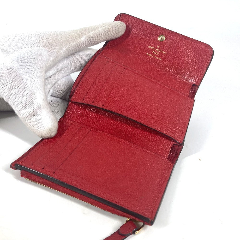 LOUIS VUITTON M62185 モノグラムアンプラント ポルトフォイユ ポンヌフ コンパクト コンパクトウォレット 財布 3つ折り財布 モノグラムアンプラントレザー レディース スリーズ レッド