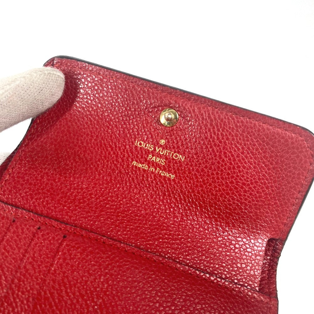 LOUIS VUITTON M62185 モノグラムアンプラント ポルトフォイユ ポンヌフ コンパクト コンパクトウォレット 財布 3つ折り財布 モノグラムアンプラントレザー レディース スリーズ レッド