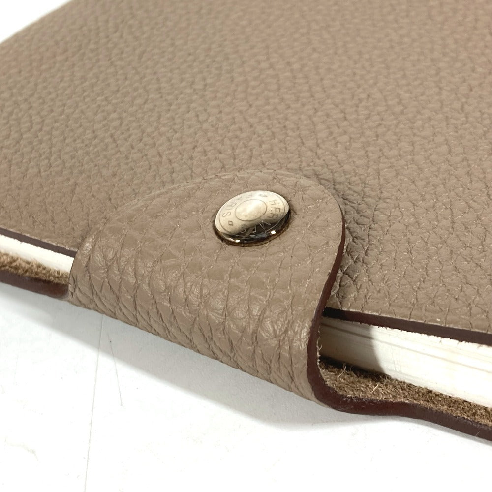 HERMES 手帳カバー ユリスPM ノート ステーショナリー メモ帳 ノートブック トリヨンクレマンス ユニセックス エトゥープ グレー