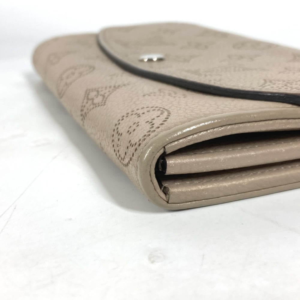 LOUIS VUITTON M60144 モノグラムマヒナ ポルトフォイユ イリス ロングウォレット フラップ 長財布 モノグラムマヒナレザー レディース ガレ ベージュ