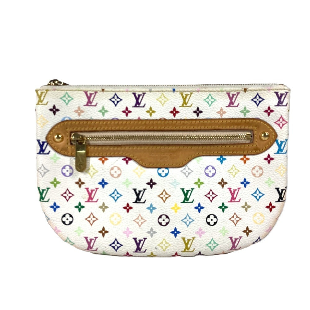 LOUIS VUITTON M60027 モノグラムマルチカラー ポシェットGM クラッチバッグ マルチポーチ 村上隆 ポーチ モノグラムマルチカラーキャンバス レディース ブロン ホワイト
