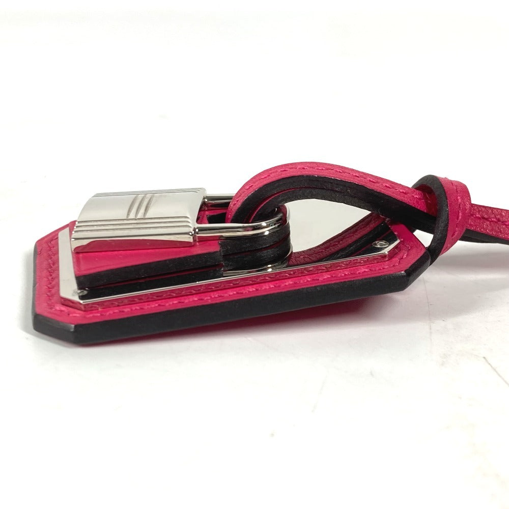 HERMES O'Kelly GM Accessory Long Necklace in Swift Leather, Women's, Rose Mexico Pink