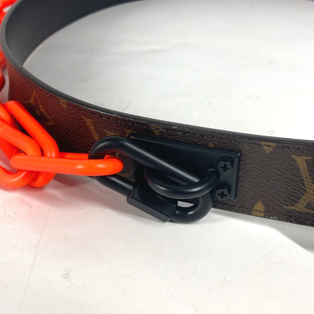 LOUIS VUITTON MP228T モノグラム サンチュールシグネチャー 35MM チェーン ズボン用ベルト ベルト モノグラムキャンバス メンズ オレンジ
