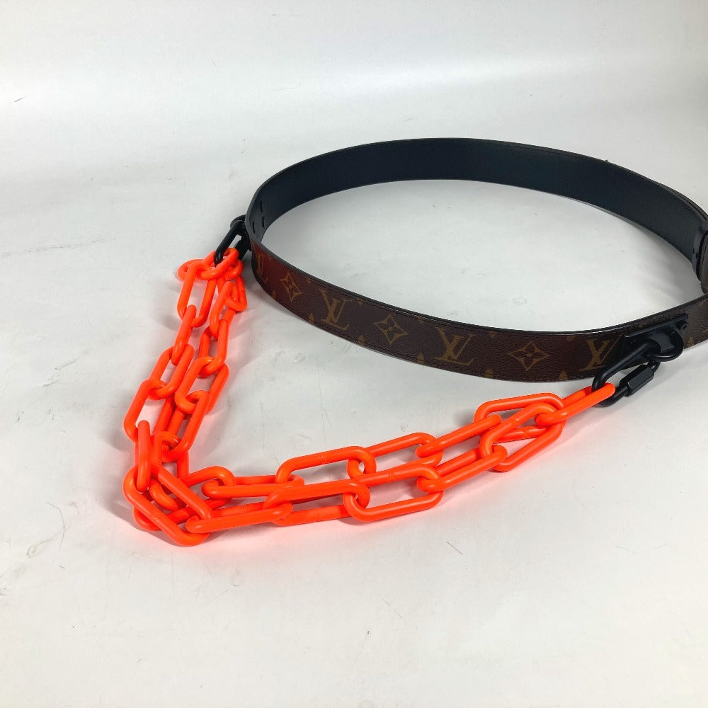 LOUIS VUITTON MP228T モノグラム サンチュールシグネチャー 35MM チェーン ズボン用ベルト ベルト モノグラムキャンバス メンズ オレンジ