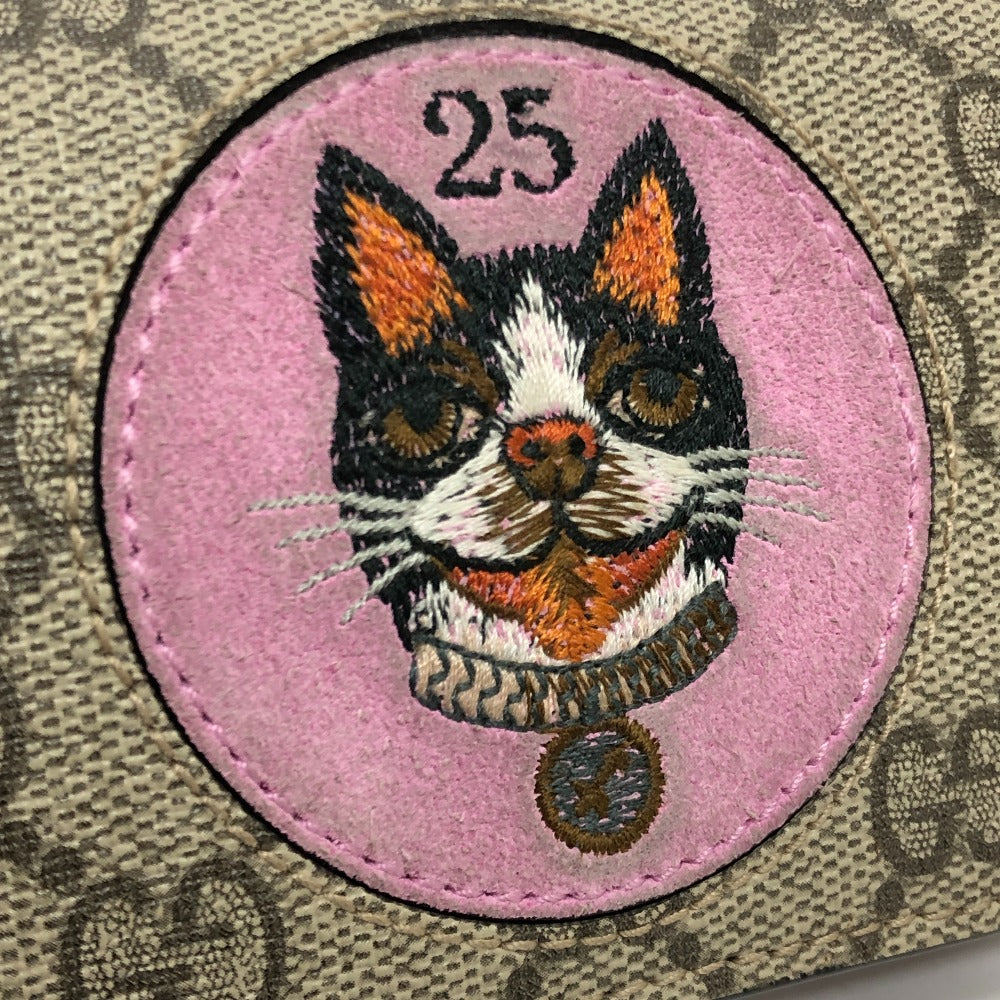 GUCCI 506277 GGスプリーム ボスコ BOSCO 財布 ウォレット コンパクト財布 2つ折り財布 GGスプリームキャンバス レディース ベージュ
