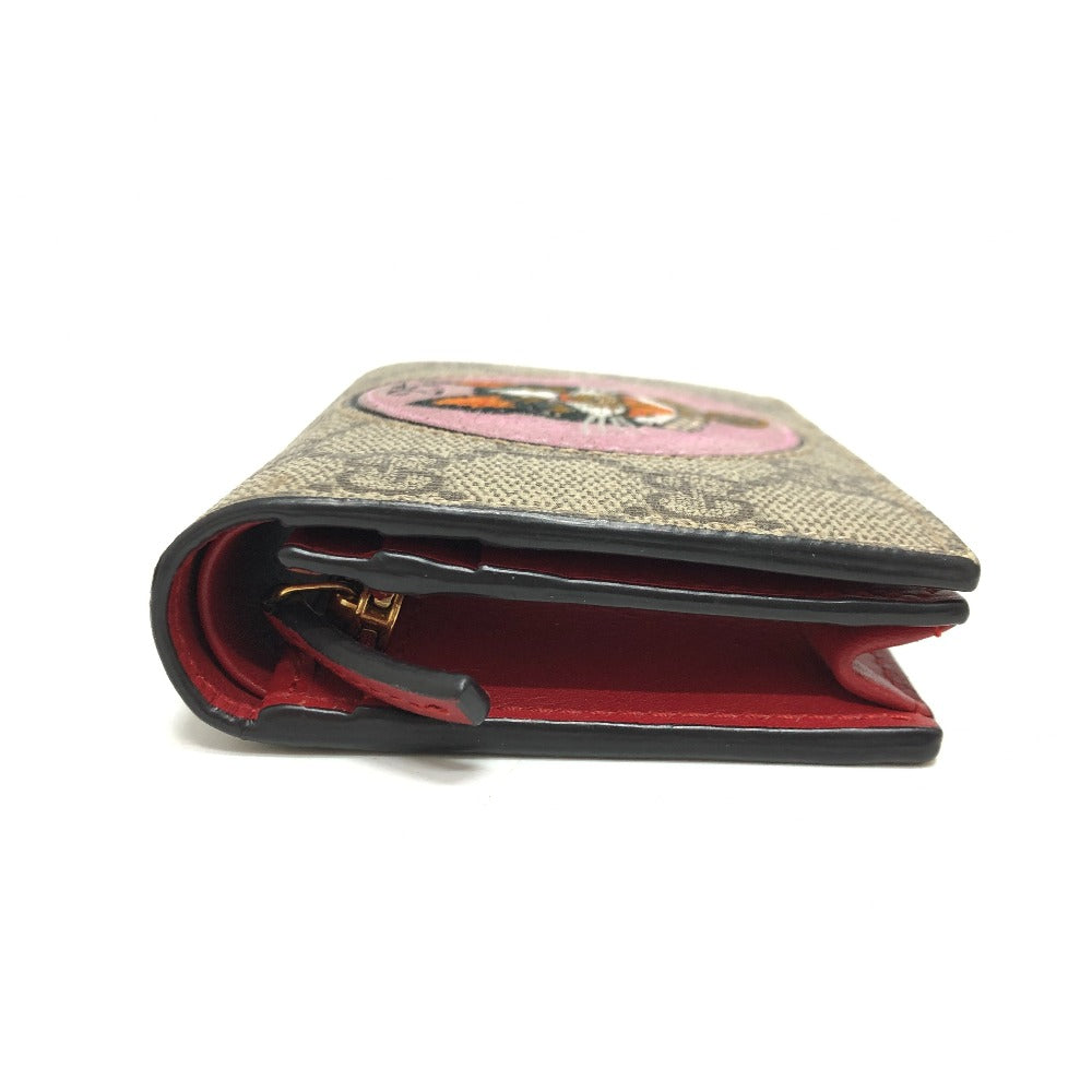 GUCCI 506277 GGスプリーム ボスコ BOSCO 財布 ウォレット コンパクト財布 2つ折り財布 GGスプリームキャンバス レディース ベージュ