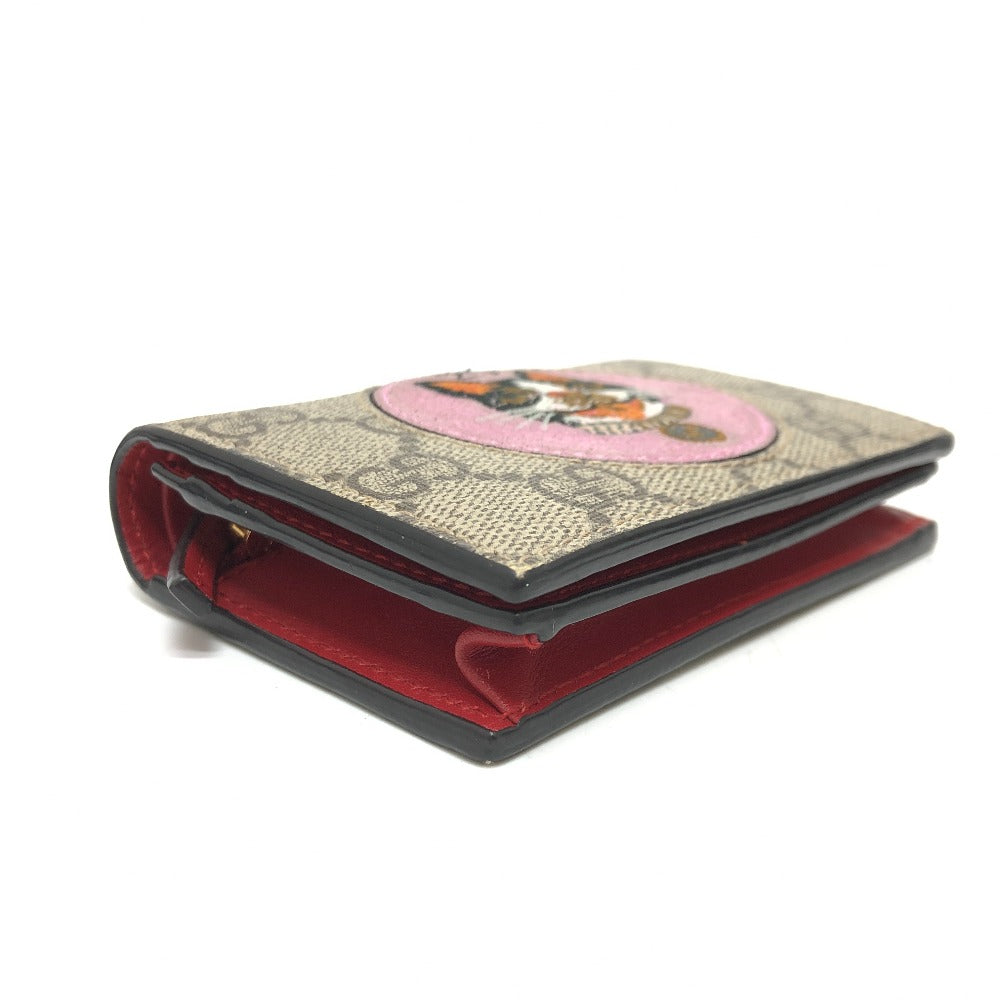 GUCCI 506277 GGスプリーム ボスコ BOSCO 財布 ウォレット コンパクト財布 2つ折り財布 GGスプリームキャンバス レディース ベージュ