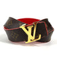 LOUIS VUITTON M9498X モノグラム サンチュール・LVイニシャル 30MM リバーシブル ベルト LVバックル アクセサリー ズボン用ベルト ベルト モノグラムキャンバス レディース レッド