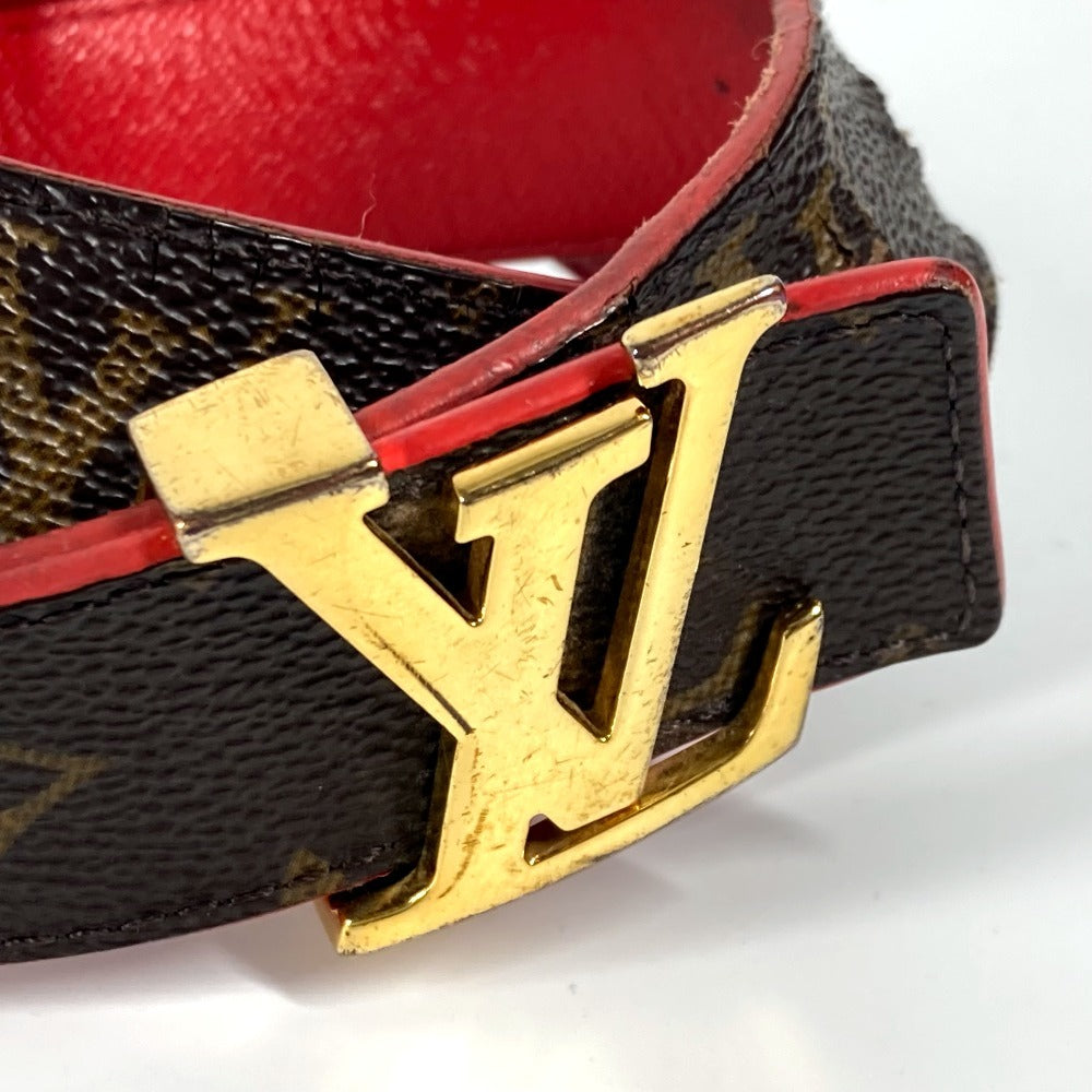 LOUIS VUITTON M9498X モノグラム サンチュール・LVイニシャル 30MM リバーシブル ベルト LVバックル アクセサリー ズボン用ベルト ベルト モノグラムキャンバス レディース レッド