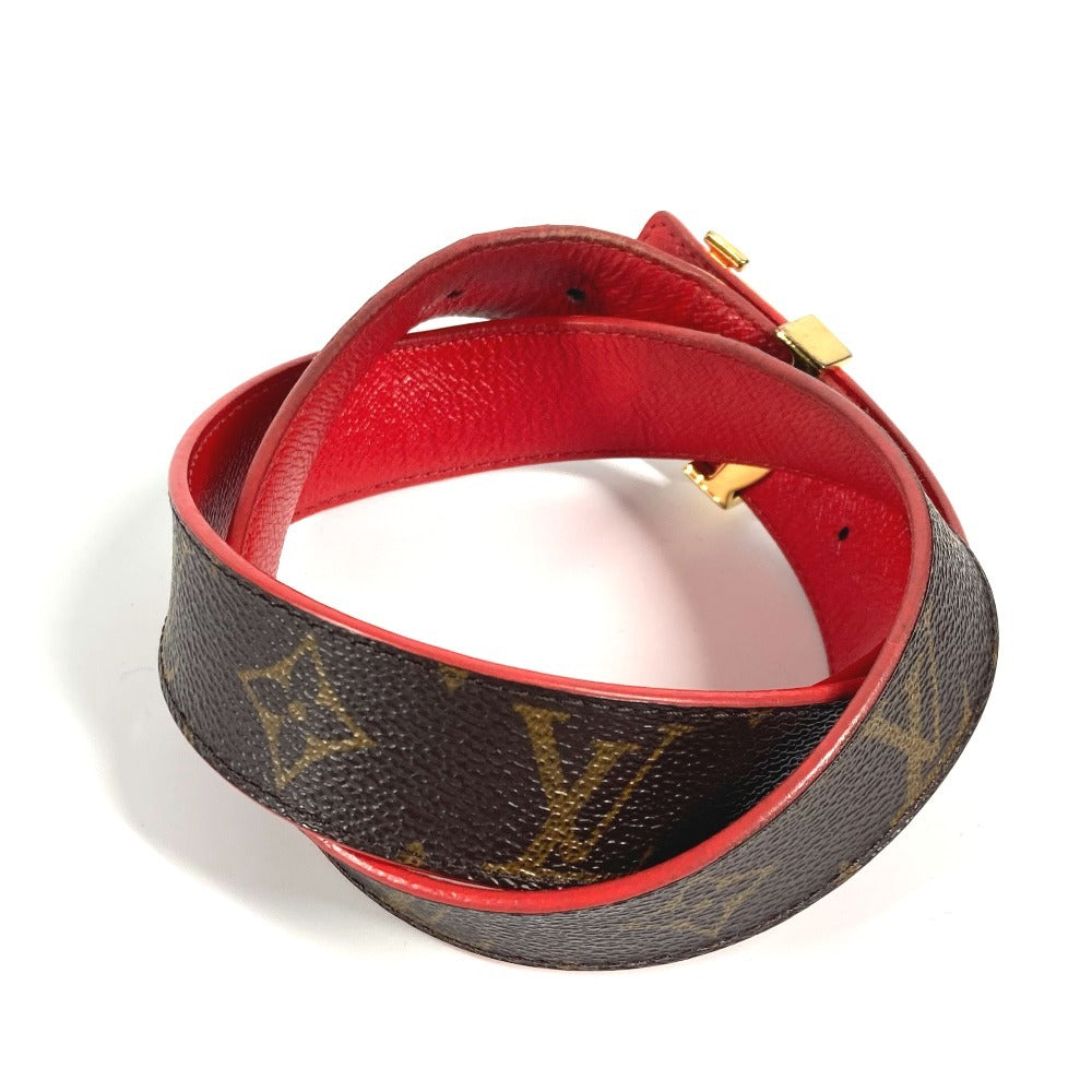 LOUIS VUITTON M9498X モノグラム サンチュール・LVイニシャル 30MM リバーシブル ベルト LVバックル アクセサリー ズボン用ベルト ベルト モノグラムキャンバス レディース レッド