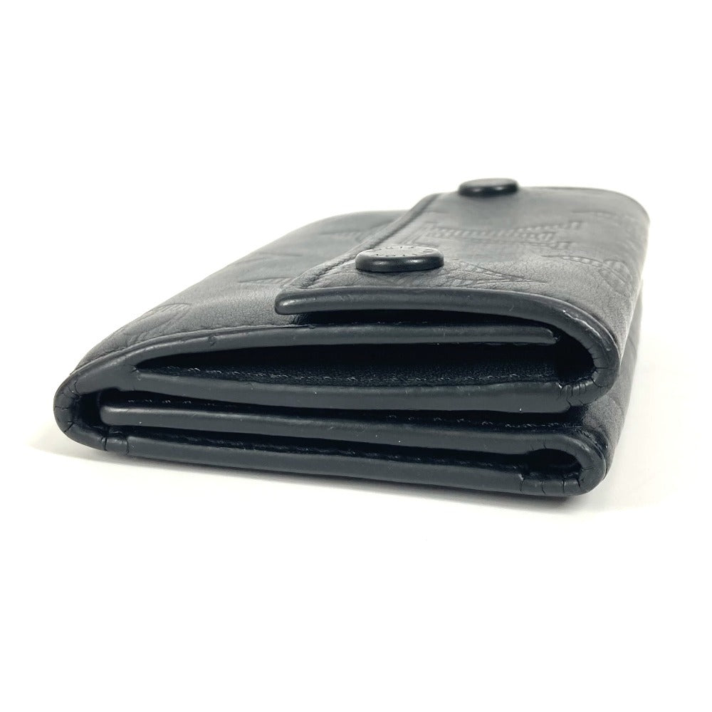 LOUIS VUITTON M67631 Monogram shadow Discovery Compact wallet Trifold wallet Monogram shadow leather Noir Black Used