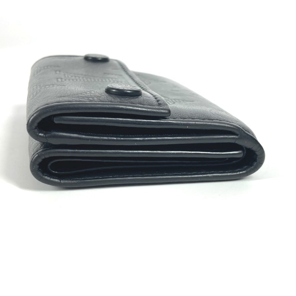 LOUIS VUITTON M67631 Monogram shadow Discovery Compact wallet Trifold wallet Monogram shadow leather Noir Black Used