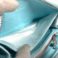 Chrome Hearts Rec Zip 3 Ptch Cemetery Cross Patch Round Zipper Long Wallet, Unisex, Light Blue Leather