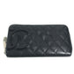CHANEL A50078 カンボンライン CC ココマーク ロングウォレット ラウンドファスナー 長財布 レザー レディース ブラック