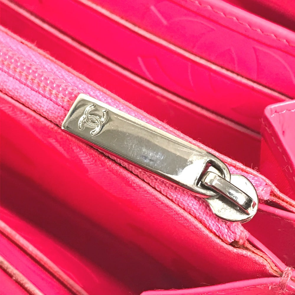 CHANEL A50078 カンボンライン CC ココマーク ロングウォレット ラウンドファスナー 長財布 レザー レディース ブラック