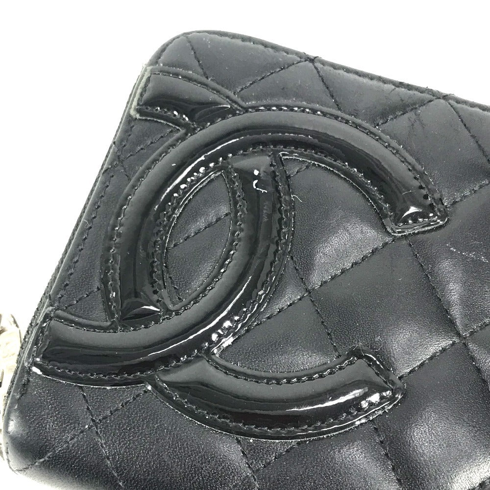 CHANEL A50078 カンボンライン CC ココマーク ロングウォレット ラウンドファスナー 長財布 レザー レディース ブラック