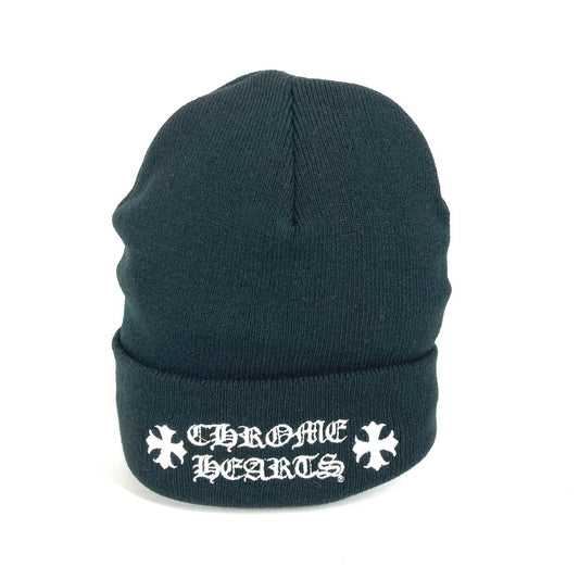 CHROME HEARTS Bicolor WATCH CAP beanie hat knit hat knit cap Knit hat acrylic Black/White Used