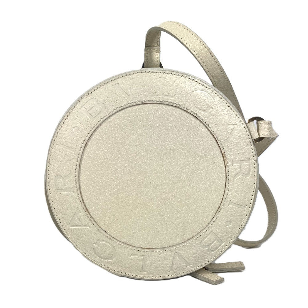 BVLGARI B-ZERO1 ビーゼロワン ヨーヨー ポシェット 斜め掛け カバン ショルダーバッグ レザー ユニセックス ベージュ