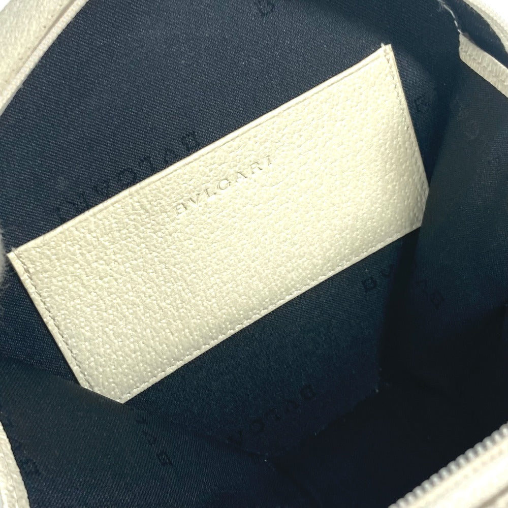 BVLGARI B-ZERO1 ビーゼロワン ヨーヨー ポシェット 斜め掛け カバン ショルダーバッグ レザー ユニセックス ベージュ