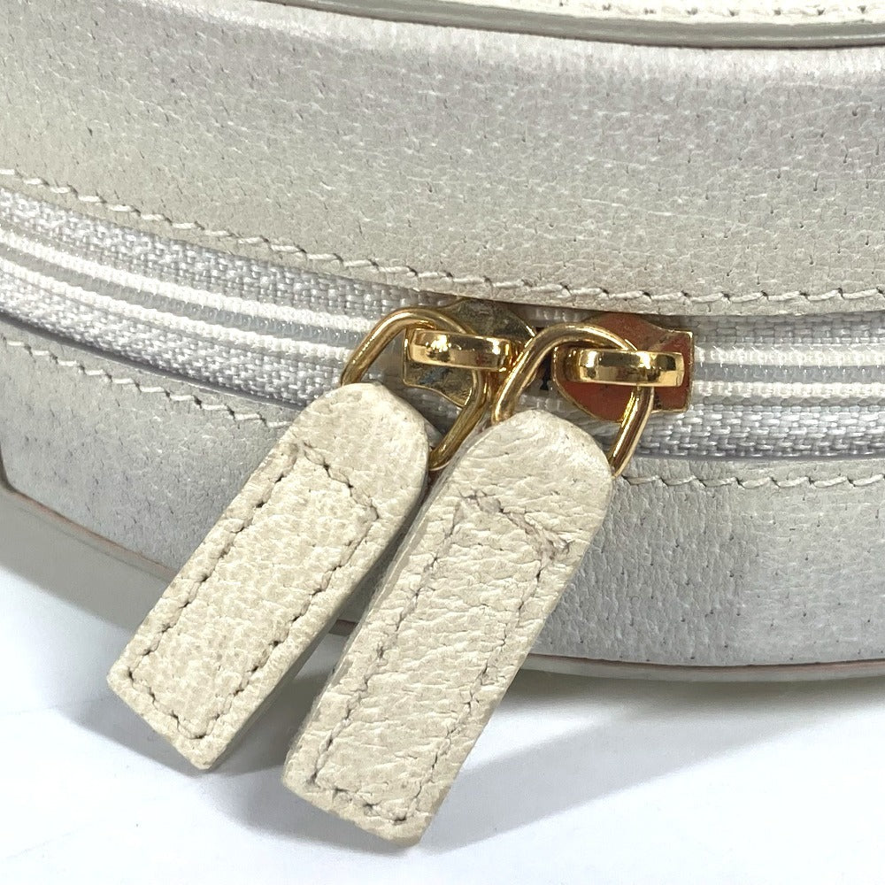 BVLGARI B-ZERO1 ビーゼロワン ヨーヨー ポシェット 斜め掛け カバン ショルダーバッグ レザー ユニセックス ベージュ