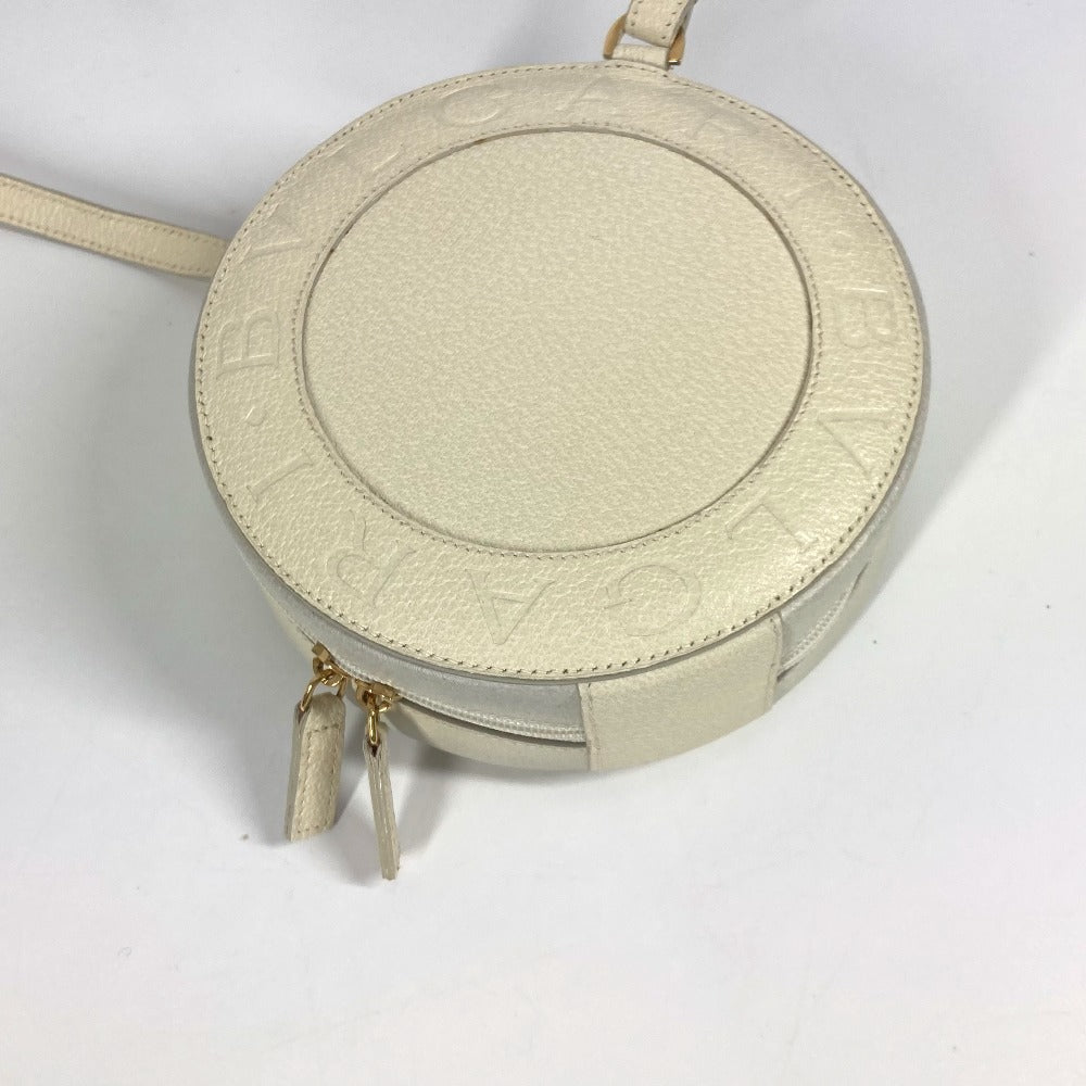 BVLGARI B-ZERO1 ビーゼロワン ヨーヨー ポシェット 斜め掛け カバン ショルダーバッグ レザー ユニセックス ベージュ