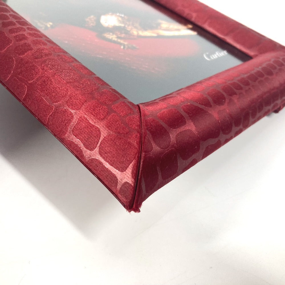 CARTIER ロゴ 写真立て フォトスタンド インテリア フォトフレーム サテン ユニセックス レッド