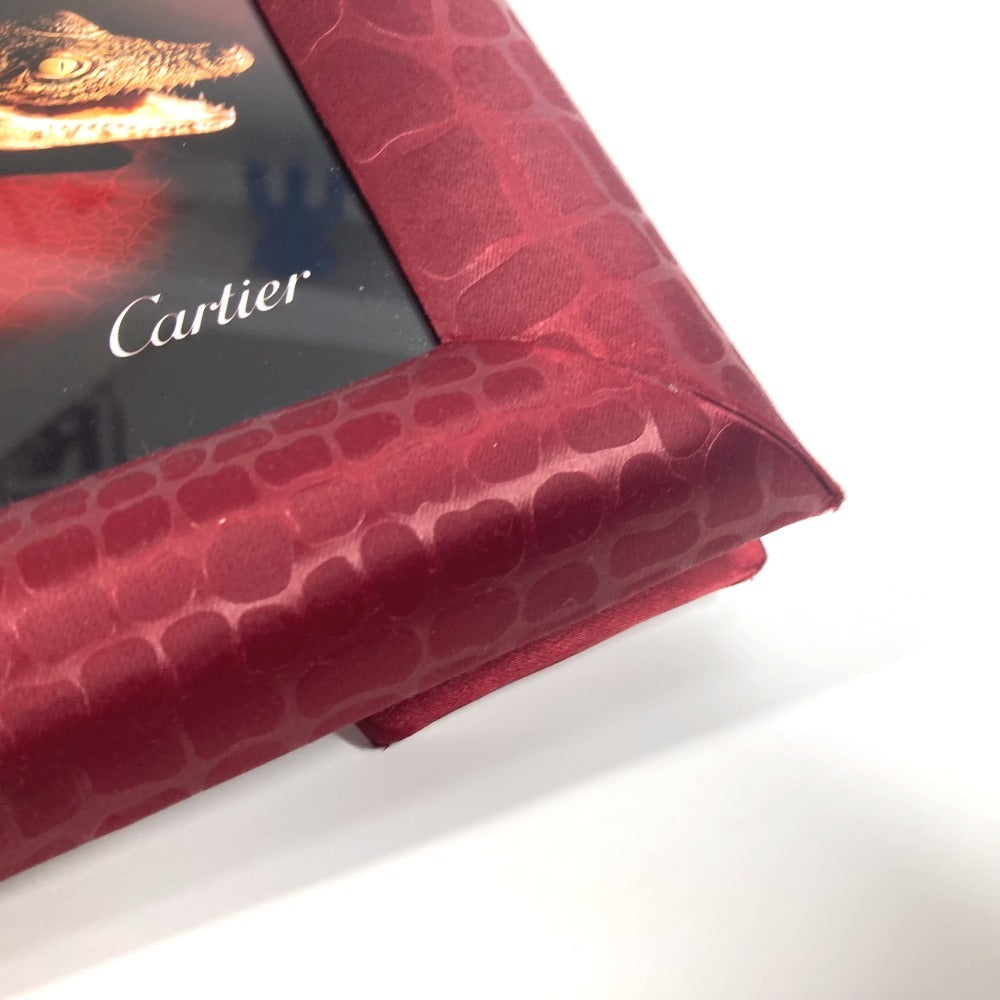 CARTIER ロゴ 写真立て フォトスタンド インテリア フォトフレーム サテン ユニセックス レッド