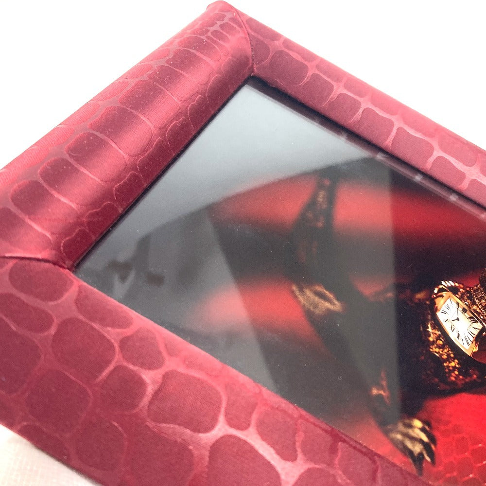 CARTIER ロゴ 写真立て フォトスタンド インテリア フォトフレーム サテン ユニセックス レッド