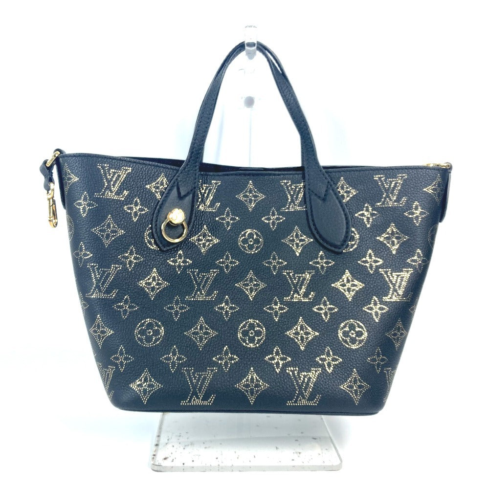 LOUIS VUITTON M23393 MonogramMahina Blossom PM Tote Bag Crossbody Hand Bag Shoulder Bag Monogram Mahina Leather Black/Gold Used