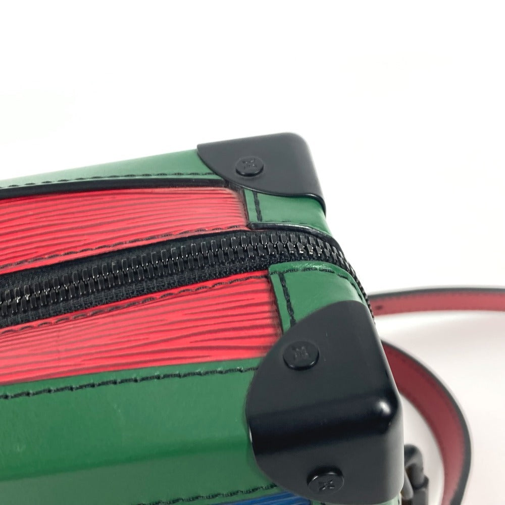 LOUIS VUITTON M55568 Epi Tricolor Soft Trunk Bag, Crossbody Pochette, Box Bag, Shoulder Bag, Epi Leather, Unisex, Blue and Green