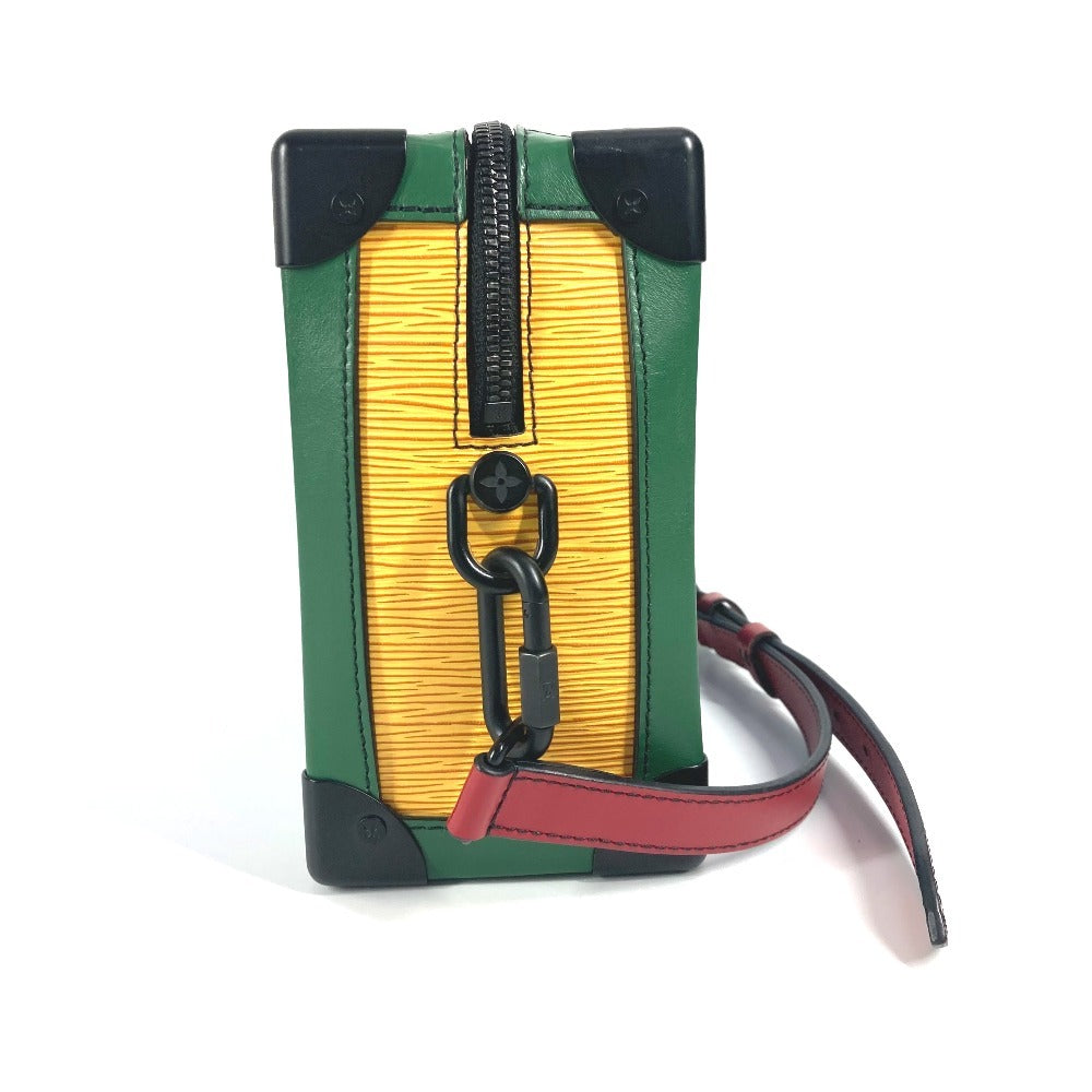 LOUIS VUITTON M55568 Epi Tricolor Soft Trunk Bag, Crossbody Pochette, Box Bag, Shoulder Bag, Epi Leather, Unisex, Blue and Green