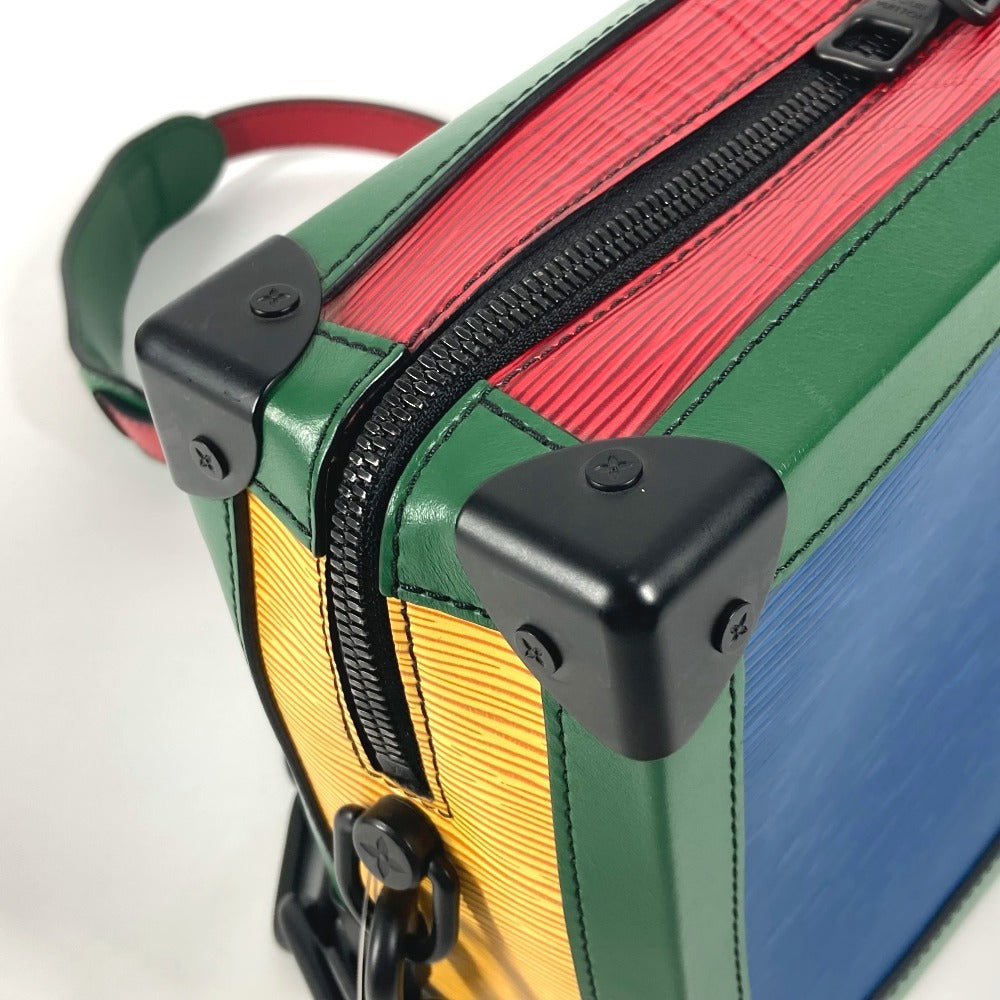 LOUIS VUITTON M55568 Epi Tricolor Soft Trunk Bag, Crossbody Pochette, Box Bag, Shoulder Bag, Epi Leather, Unisex, Blue and Green