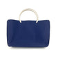 CHANEL Metal Handle Tote Bag Handbag Polyamide Women's Navy